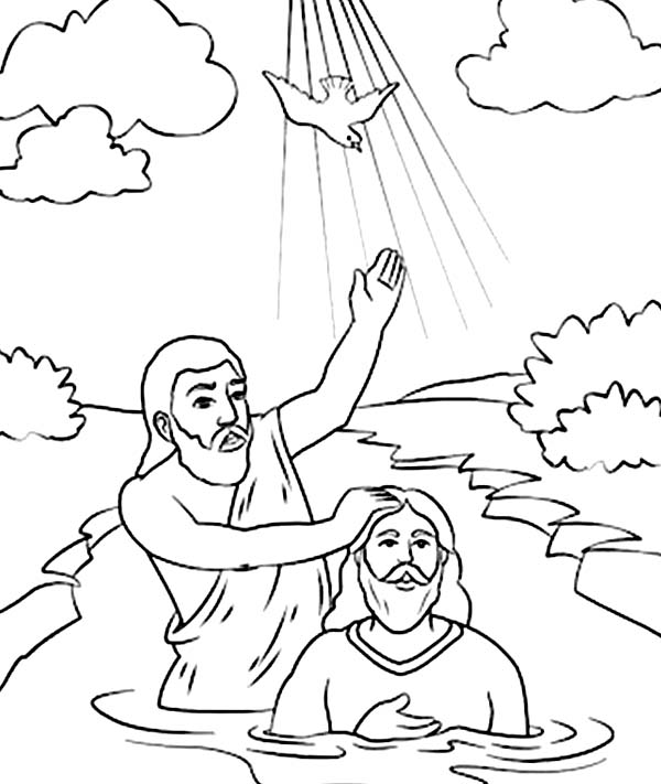 Раскраска: крещение (Праздники и особые случаи) #57707 - Бесплатные раскраски для печати