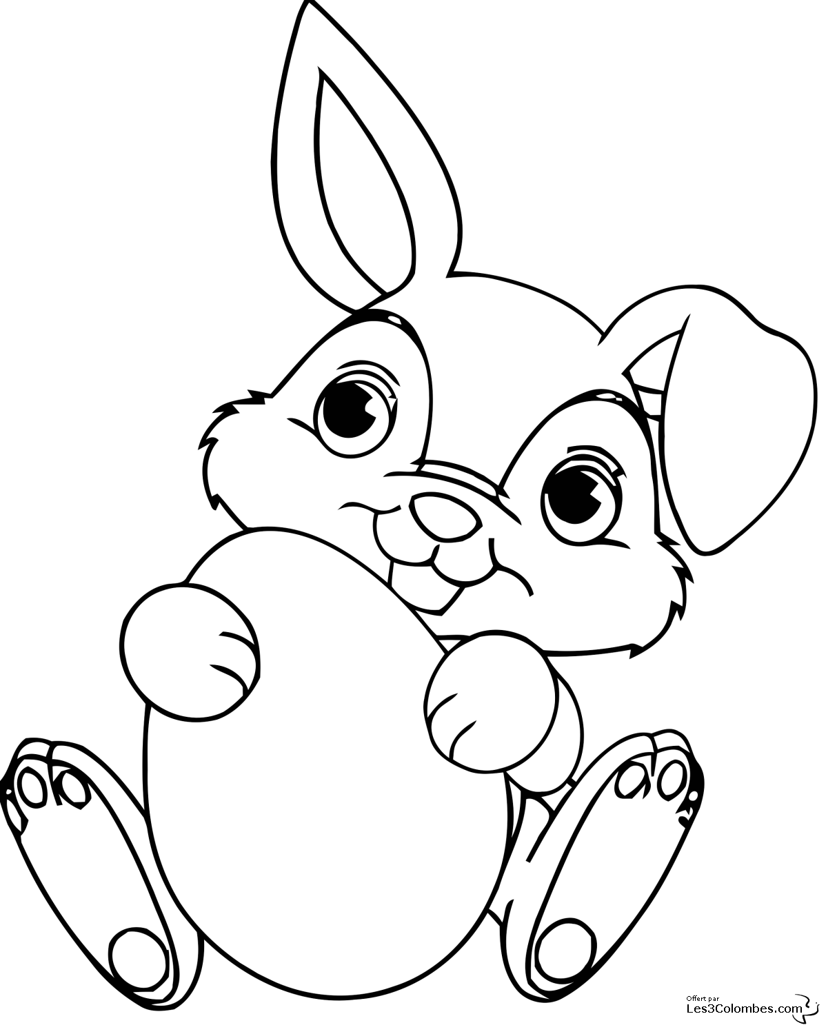 Раскраска Пасха кролик
