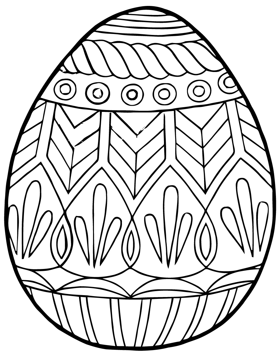 Пасхальное яйцо разукрашка