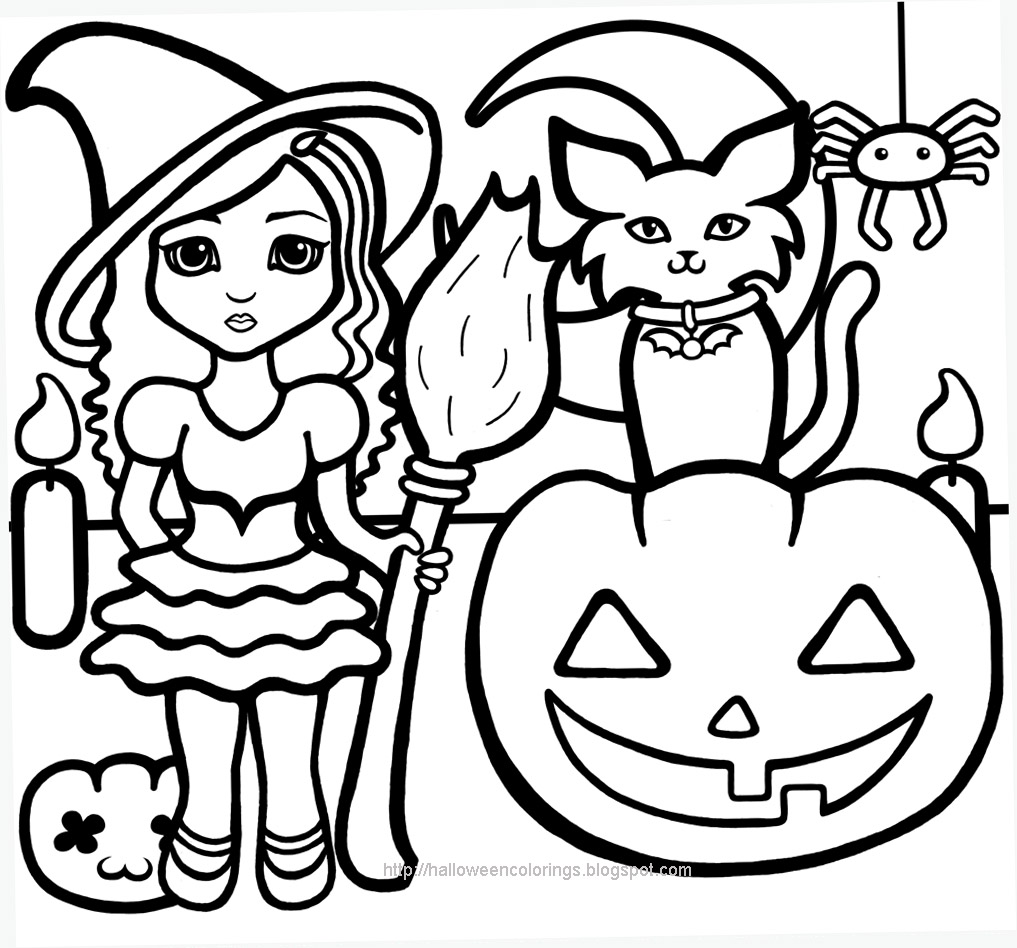 Раскраска: Хэллоуин (Праздники и особые случаи) #55195 - Бесплатные раскраски для печати