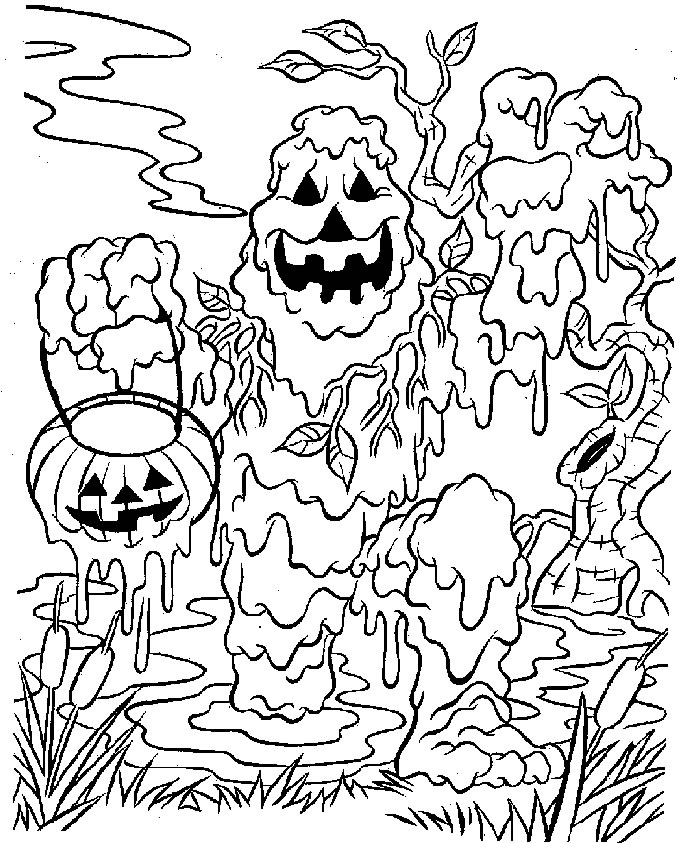Раскраска: Хэллоуин (Праздники и особые случаи) #55266 - Бесплатные раскраски для печати