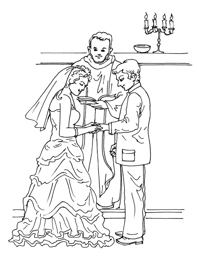 Раскраска: брак (Праздники и особые случаи) #56078 - Бесплатные раскраски для печати
