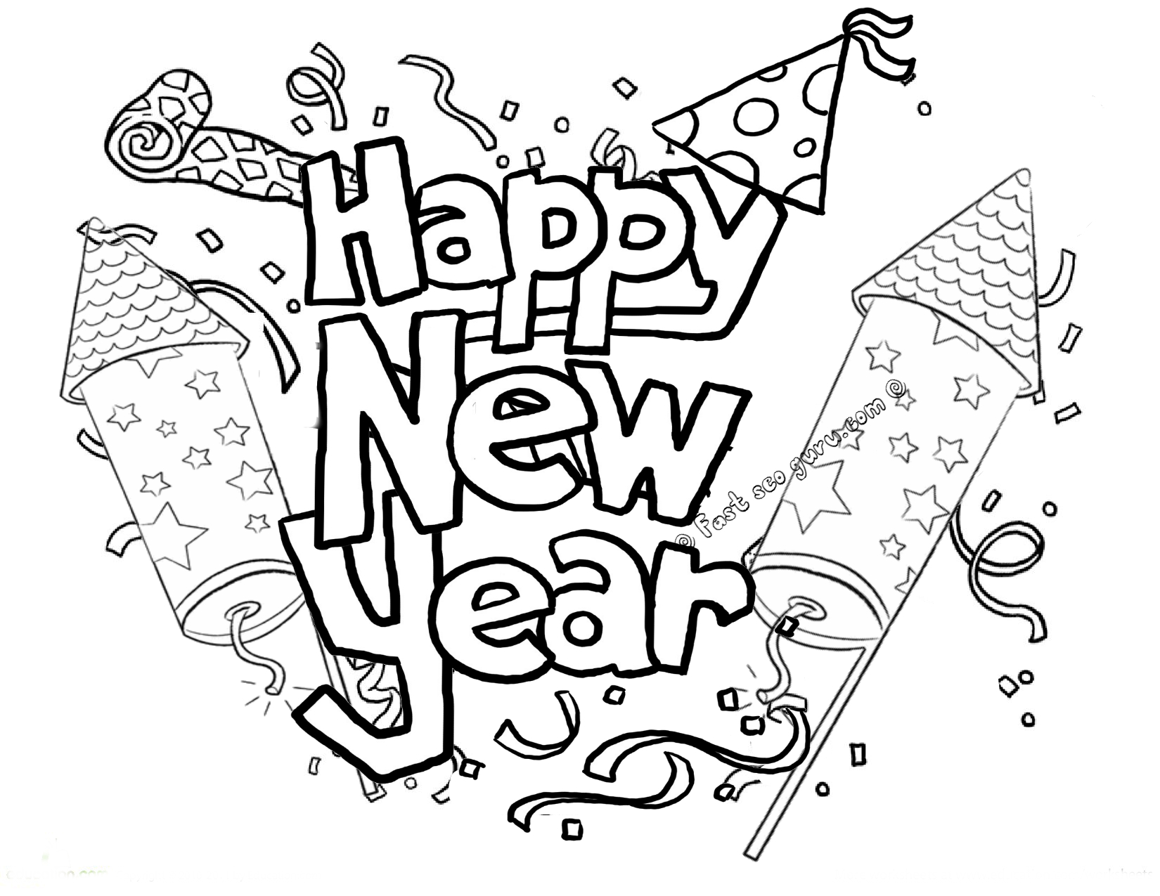 Раскраска: Новый год (Праздники и особые случаи) #60820 - Бесплатные раскраски для печати