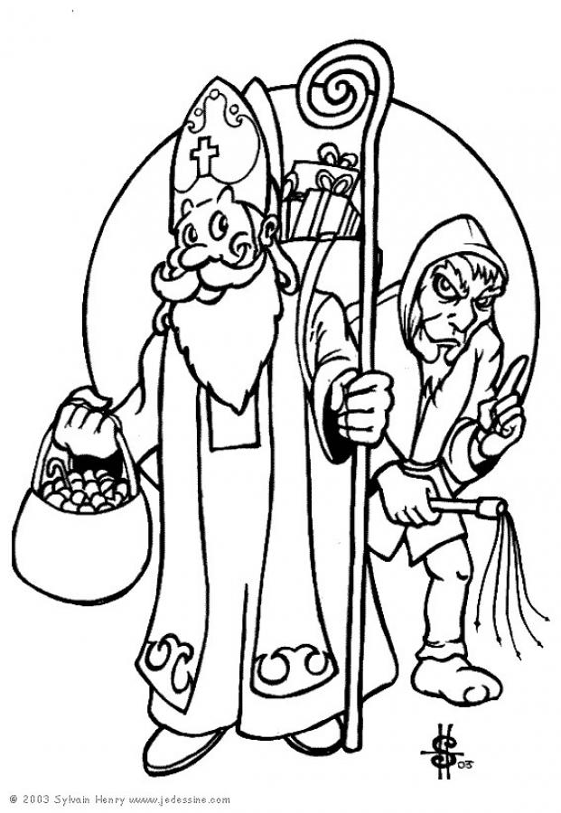 Раскраска: Святой николай (Праздники и особые случаи) #59116 - Бесплатные раскраски для печати