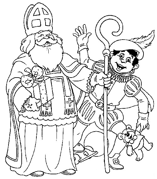 Раскраска: Святой николай (Праздники и особые случаи) #59121 - Бесплатные раскраски для печати