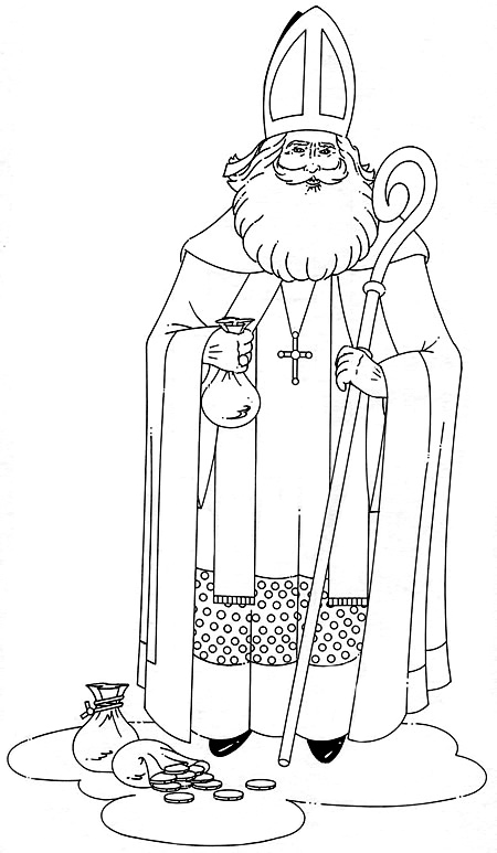 Раскраска: Святой николай (Праздники и особые случаи) #59138 - Бесплатные раскраски для печати
