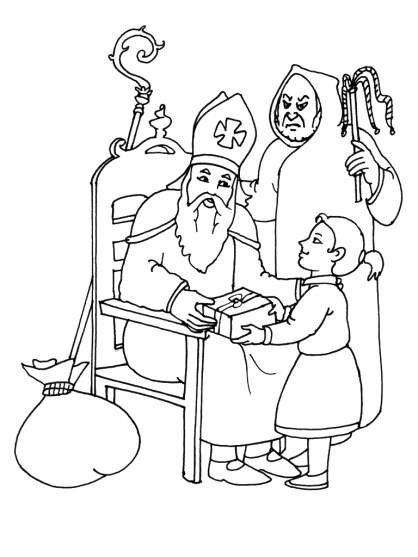 Раскраска: Святой николай (Праздники и особые случаи) #59235 - Бесплатные раскраски для печати