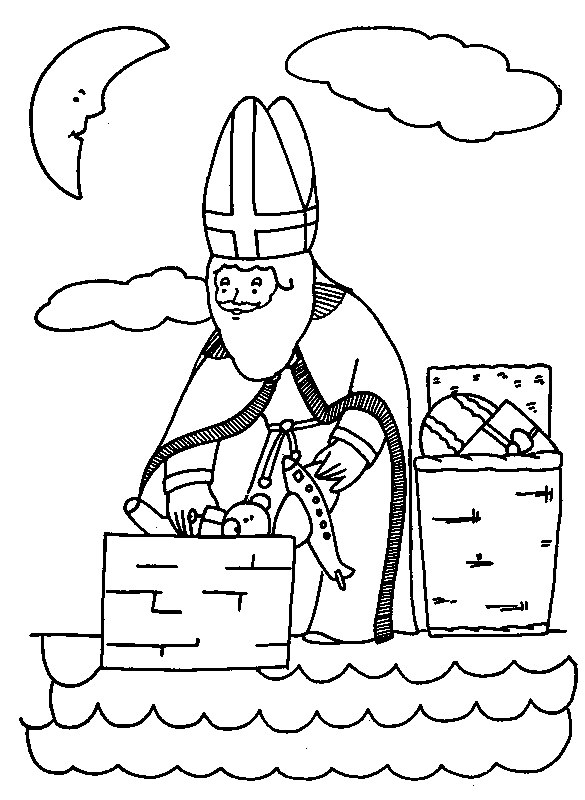Раскраска: Святой николай (Праздники и особые случаи) #59243 - Бесплатные раскраски для печати