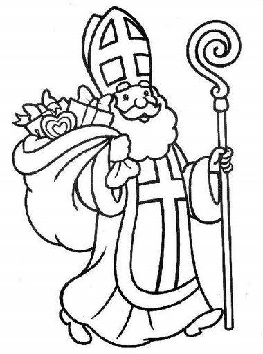 Раскраска: Святой николай (Праздники и особые случаи) #59336 - Бесплатные раскраски для печати