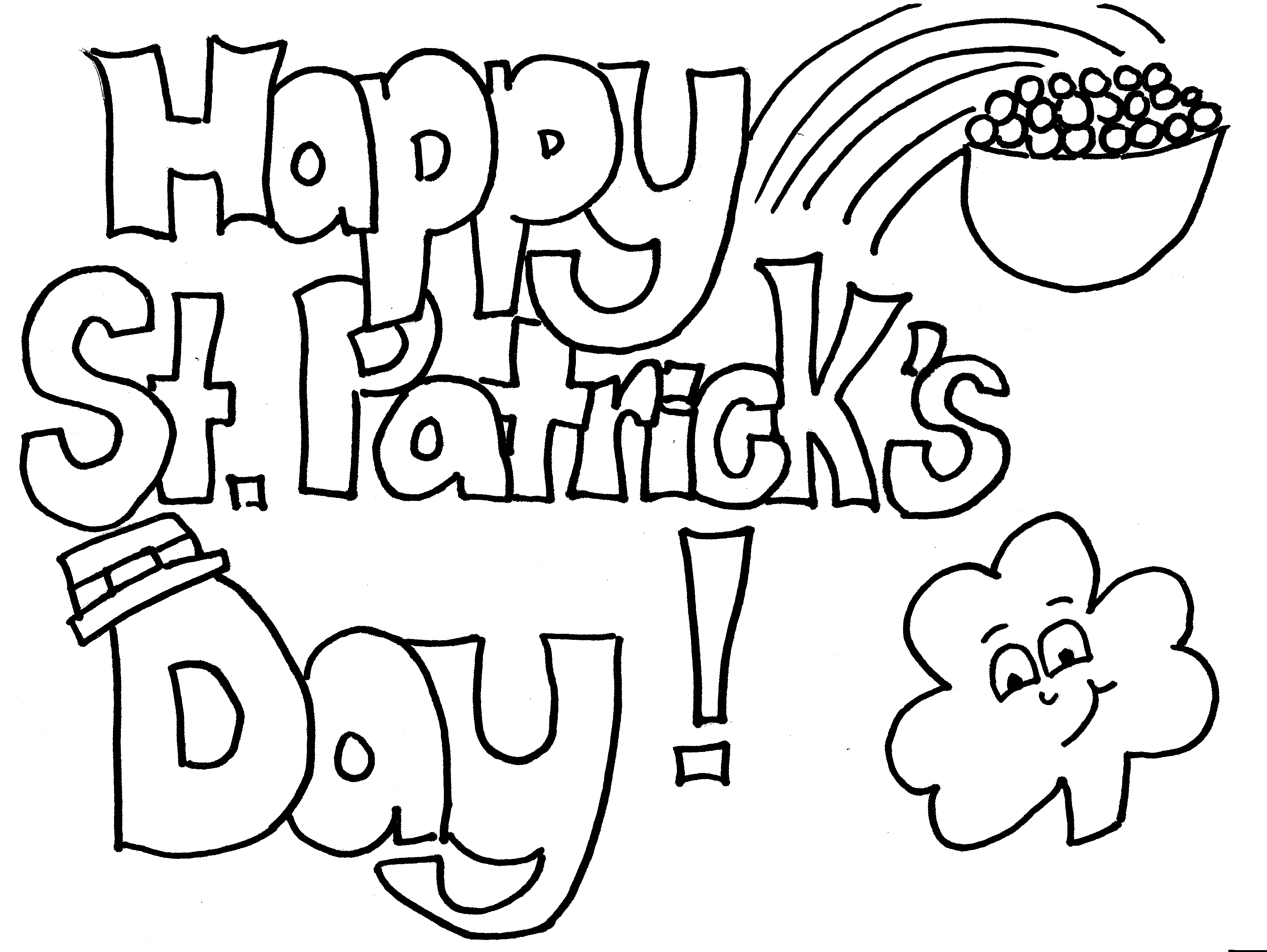 St Patrick's Day раскраски