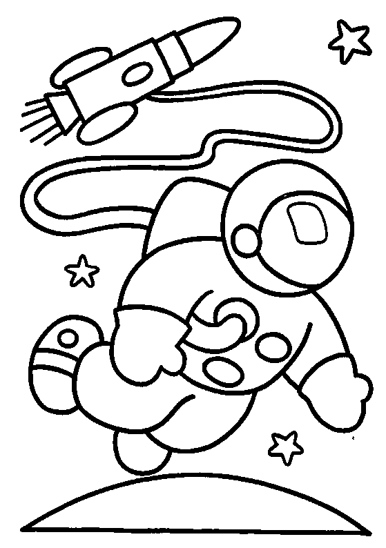 Раскраска: космонавт (Профессии и профессии) #87597 - Бесплатные раскраски для печати