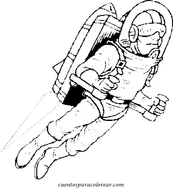 Раскраска: космонавт (Профессии и профессии) #87646 - Бесплатные раскраски для печати
