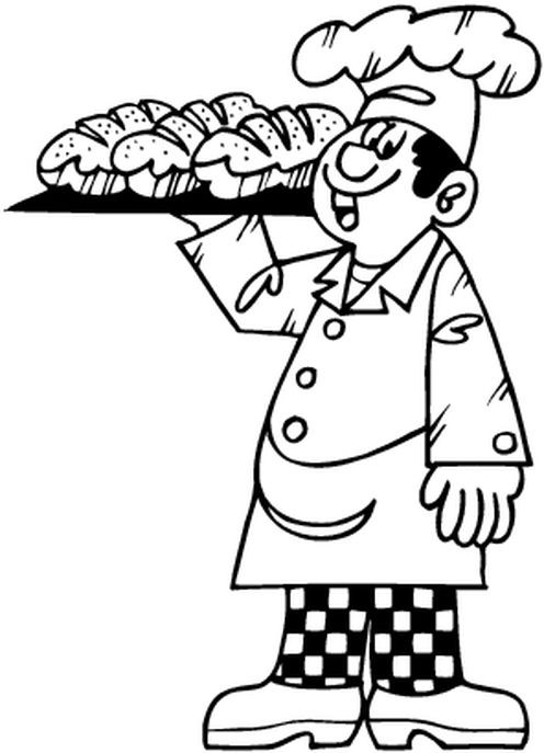 Раскраска: пекарь (Профессии и профессии) #89859 - Бесплатные раскраски для печати