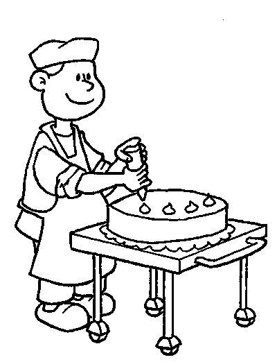 Раскраска: пекарь (Профессии и профессии) #89865 - Бесплатные раскраски для печати