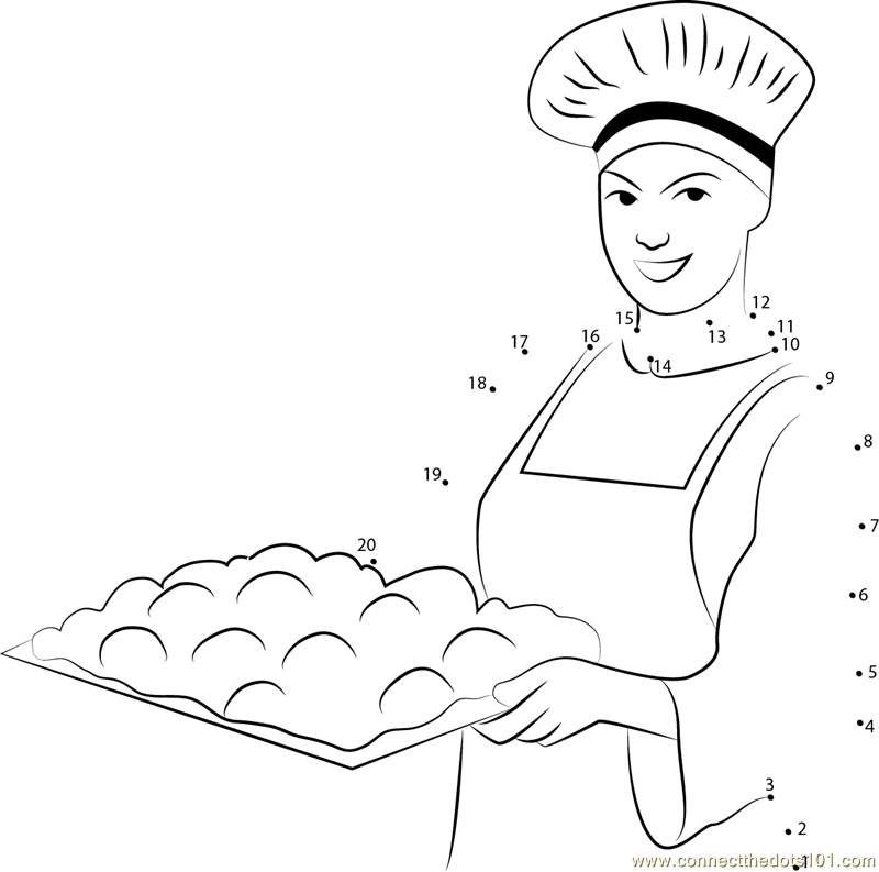Раскраска: пекарь (Профессии и профессии) #89901 - Бесплатные раскраски для печати