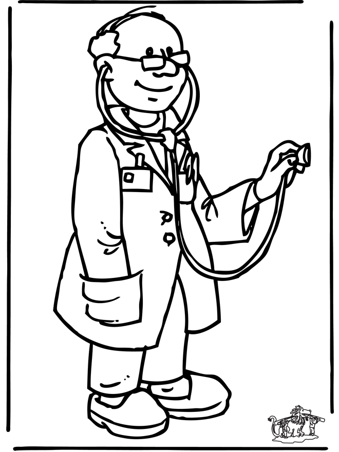Раскраска: Доктор / Доктор (Профессии и профессии) #93508 - Бесплатные раскраски для печати