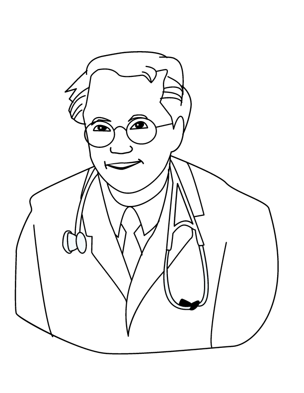 Раскраска: Доктор / Доктор (Профессии и профессии) #93538 - Бесплатные раскраски для печати
