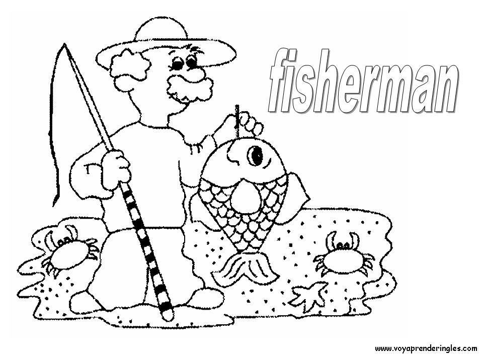 Раскраска: рыбак (Профессии и профессии) #104044 - Бесплатные раскраски для печати