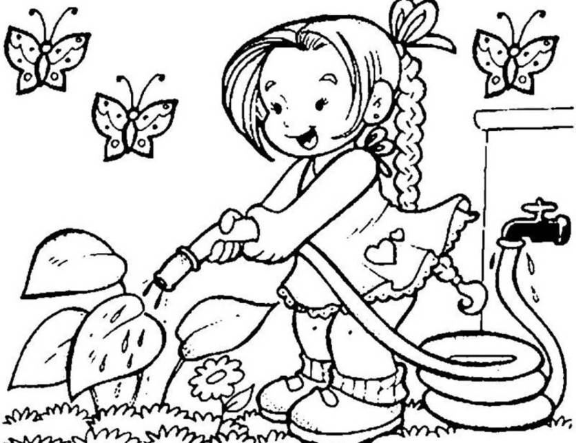 Раскраска: садовник (Профессии и профессии) #98639 - Бесплатные раскраски для печати