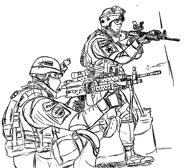 Раскраска: военные (Профессии и профессии) #102363 - Бесплатные раскраски для печати