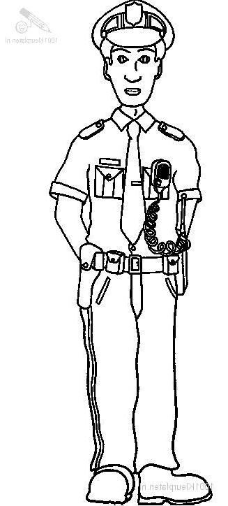 Раскраска: полицейский (Профессии и профессии) #105378 - Бесплатные раскраски для печати