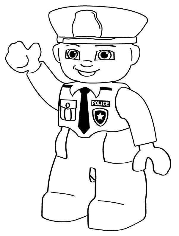 Раскраска: полицейский (Профессии и профессии) #105388 - Бесплатные раскраски для печати