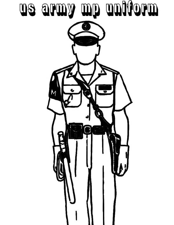 Раскраска: полицейский (Профессии и профессии) #105395 - Бесплатные раскраски для печати