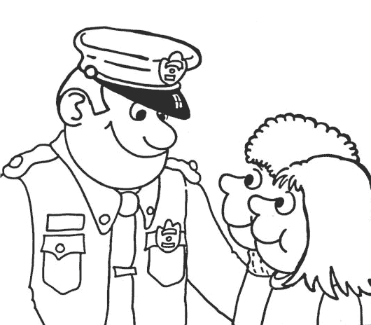 Раскраска: полицейский (Профессии и профессии) #105400 - Бесплатные раскраски для печати