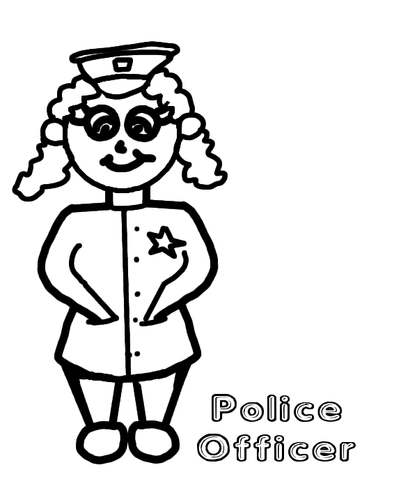 Раскраска: полицейский (Профессии и профессии) #105463 - Бесплатные раскраски для печати