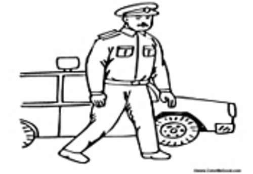 Раскраска: полицейский (Профессии и профессии) #105468 - Бесплатные раскраски для печати