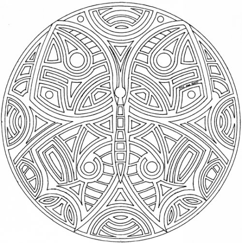Раскраска: Бабочка Мандалы (мандалы) #117388 - Бесплатные раскраски для печати