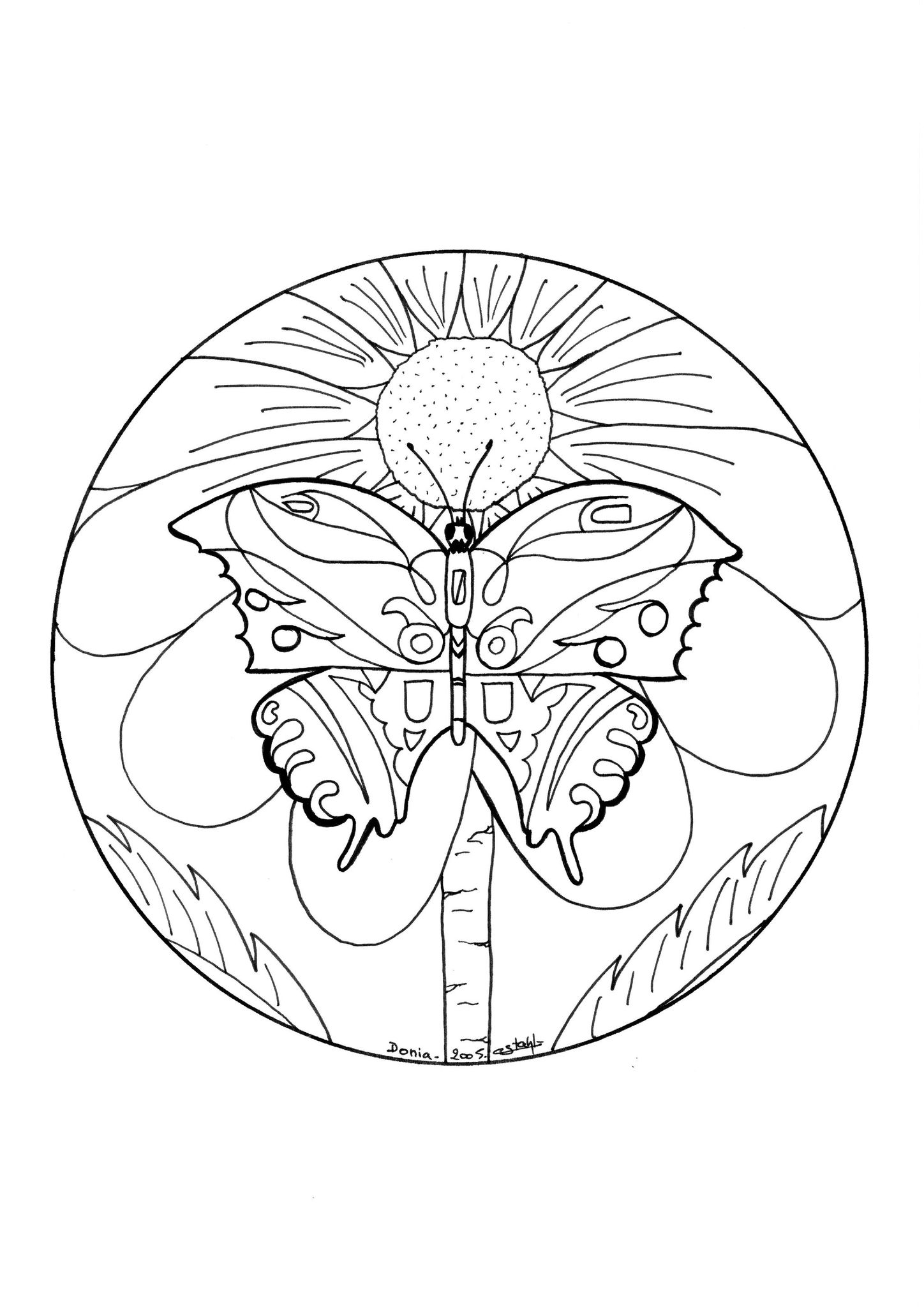 Раскраска: Бабочка Мандалы (мандалы) #117404 - Бесплатные раскраски для печати