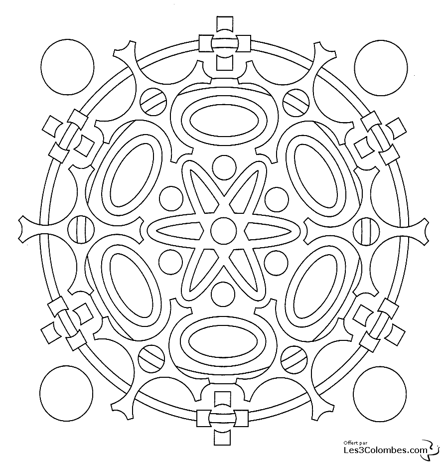 Раскраска: Flocon Mandalas (мандалы) #117627 - Бесплатные раскраски для печати