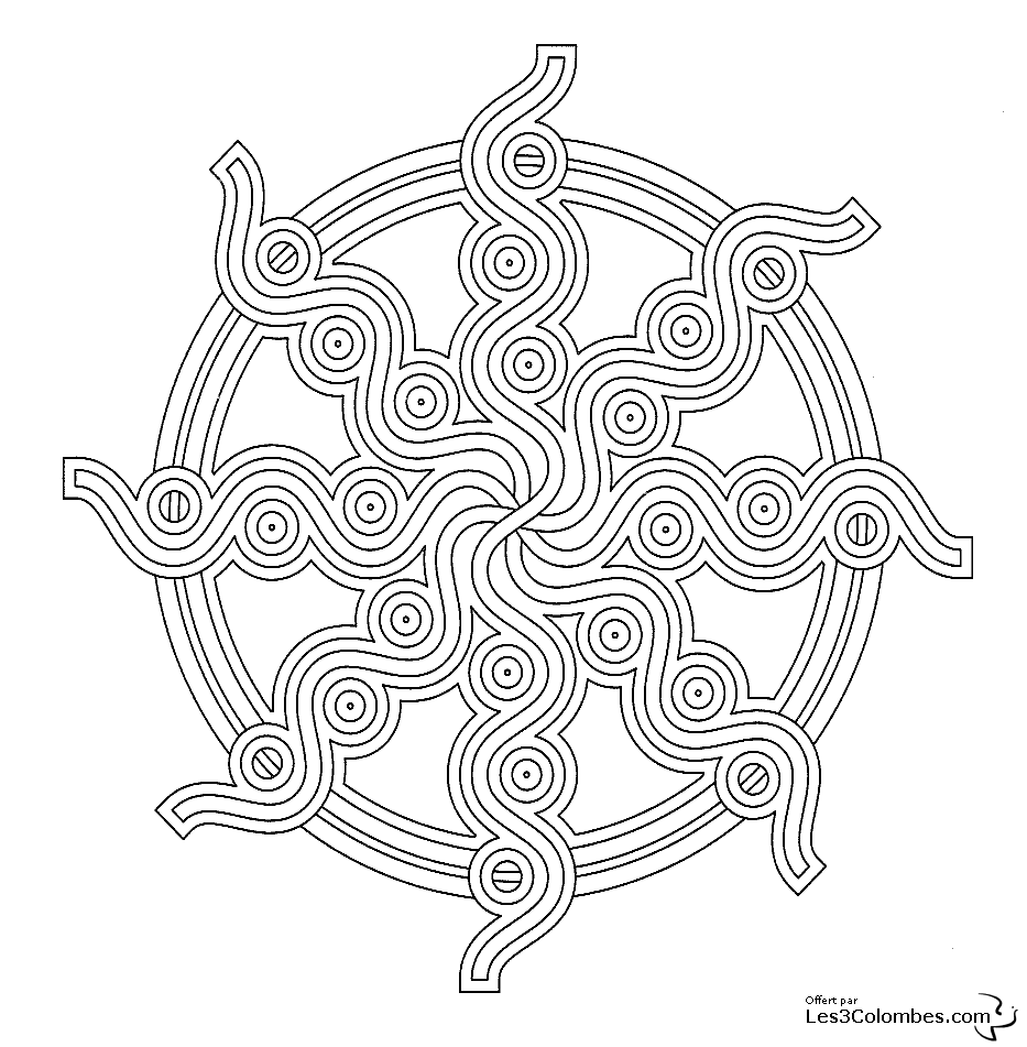 Раскраска: Flocon Mandalas (мандалы) #117659 - Бесплатные раскраски для печати