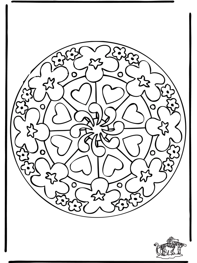 Раскраска: Сердце Мандалы (мандалы) #116682 - Бесплатные раскраски для печати