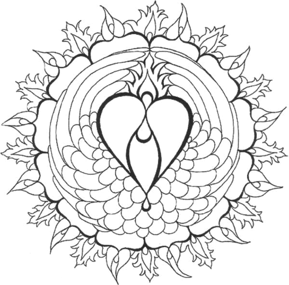 Раскраска: Сердце Мандалы (мандалы) #116685 - Бесплатные раскраски для печати