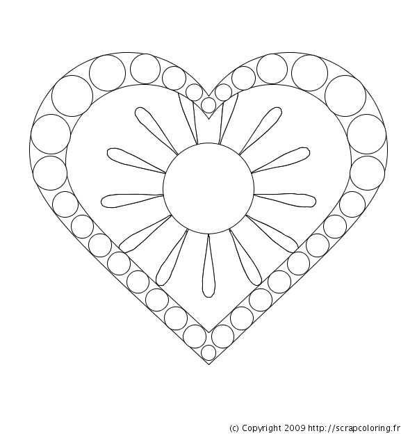 Раскраска: Сердце Мандалы (мандалы) #116686 - Бесплатные раскраски для печати