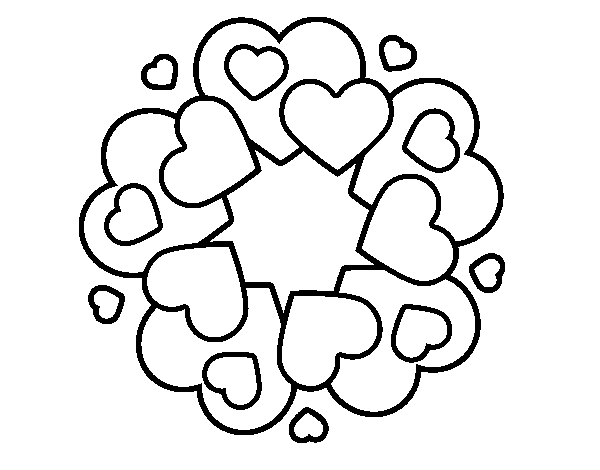 Раскраска: Сердце Мандалы (мандалы) #116706 - Бесплатные раскраски для печати