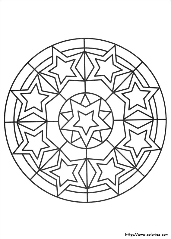 Раскраска: Звездные мандалы (мандалы) #117964 - Бесплатные раскраски для печати