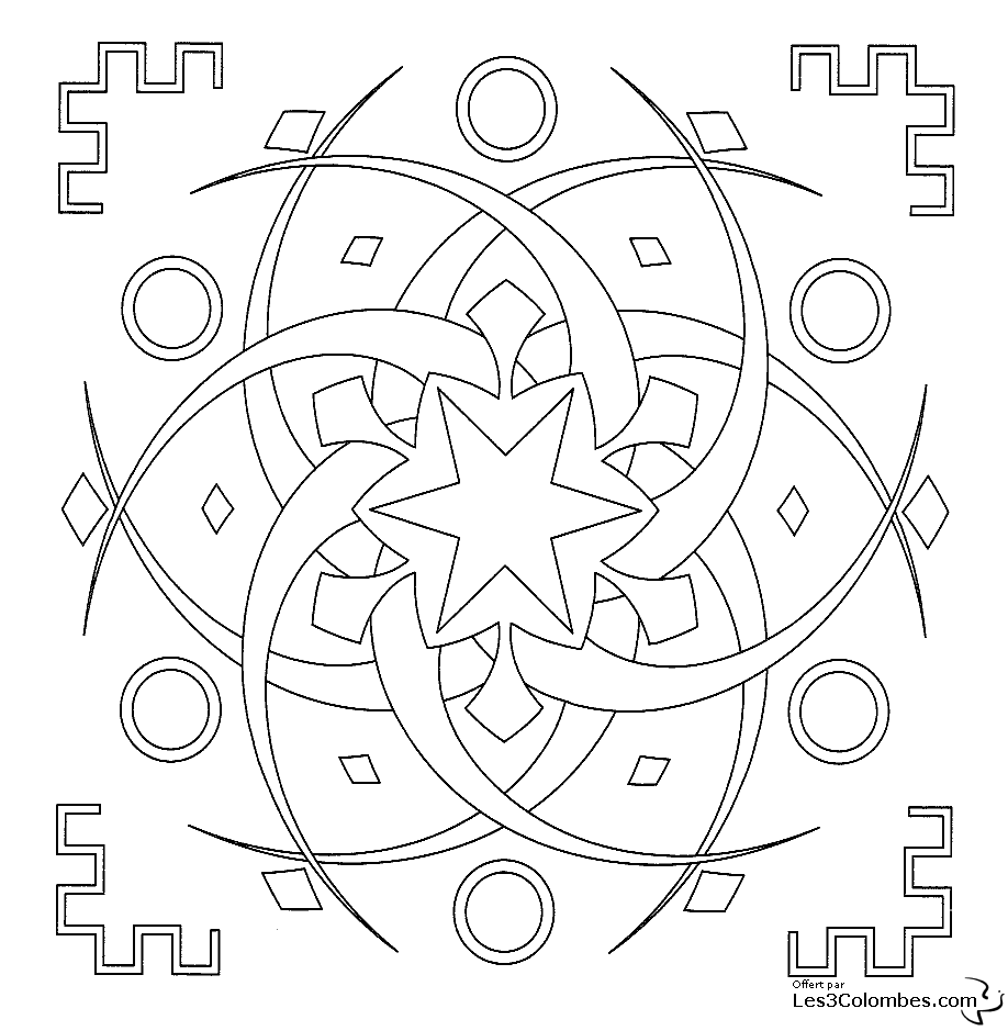 Раскраска: Звездные мандалы (мандалы) #118032 - Бесплатные раскраски для печати