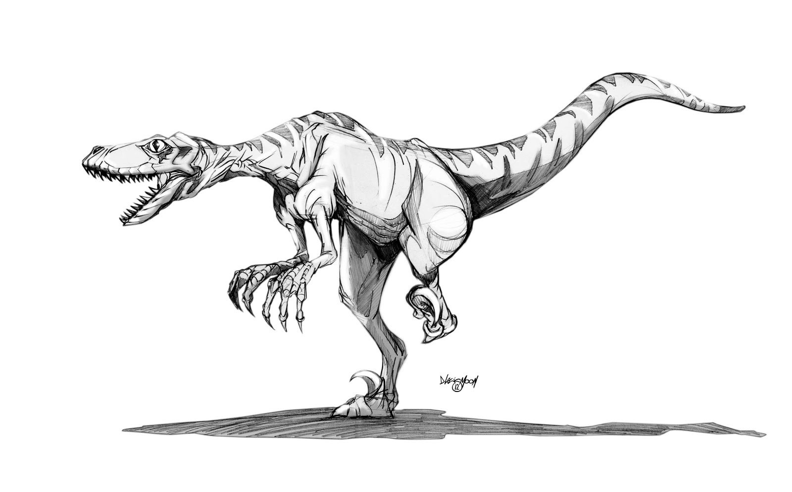 Раскраска динозавр Раптор