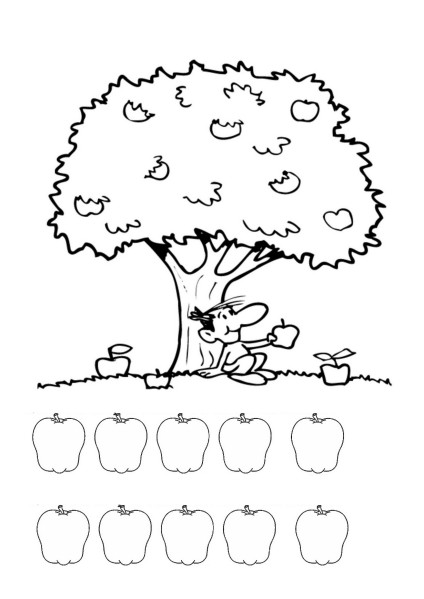 Раскраска: яблоко (природа) #163529 - Бесплатные раскраски для печати
