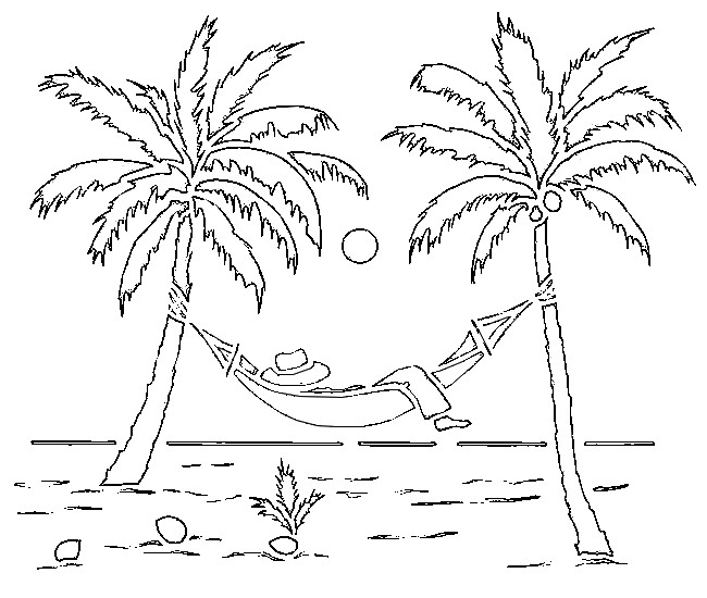 Раскраска: пляж (природа) #158998 - Бесплатные раскраски для печати