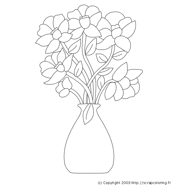 Раскраска: Букет цветов (природа) #160839 - Бесплатные раскраски для печати