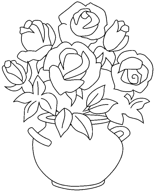 Раскраска: Букет цветов (природа) #160877 - Бесплатные раскраски для печати