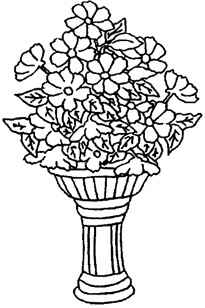 Раскраска: Букет цветов (природа) #160887 - Бесплатные раскраски для печати