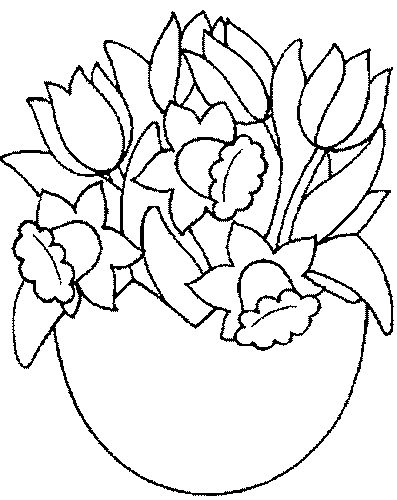 Раскраска: Букет цветов (природа) #160909 - Бесплатные раскраски для печати
