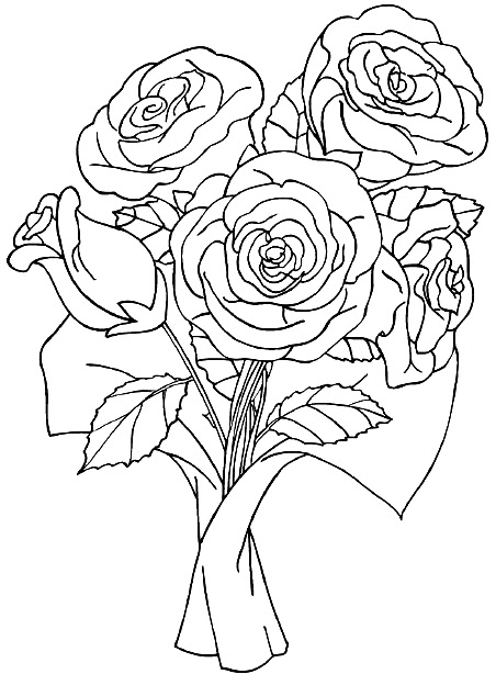 Раскраска: Букет цветов (природа) #160972 - Бесплатные раскраски для печати