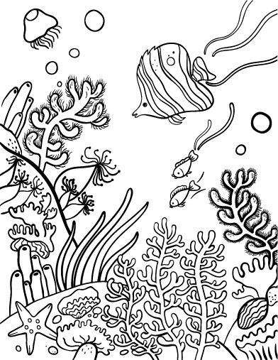 Раскраска: коралловый (природа) #162940 - Бесплатные раскраски для печати
