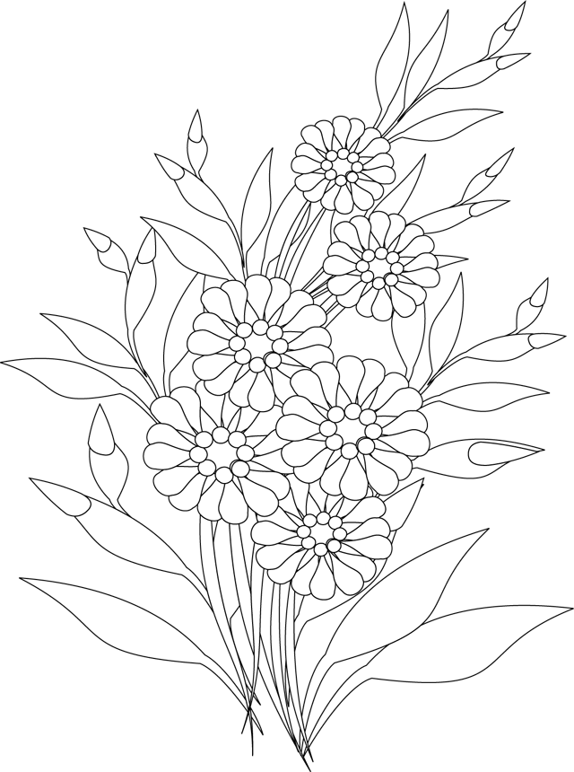 Раскраска: цветы (природа) #155244 - Бесплатные раскраски для печати